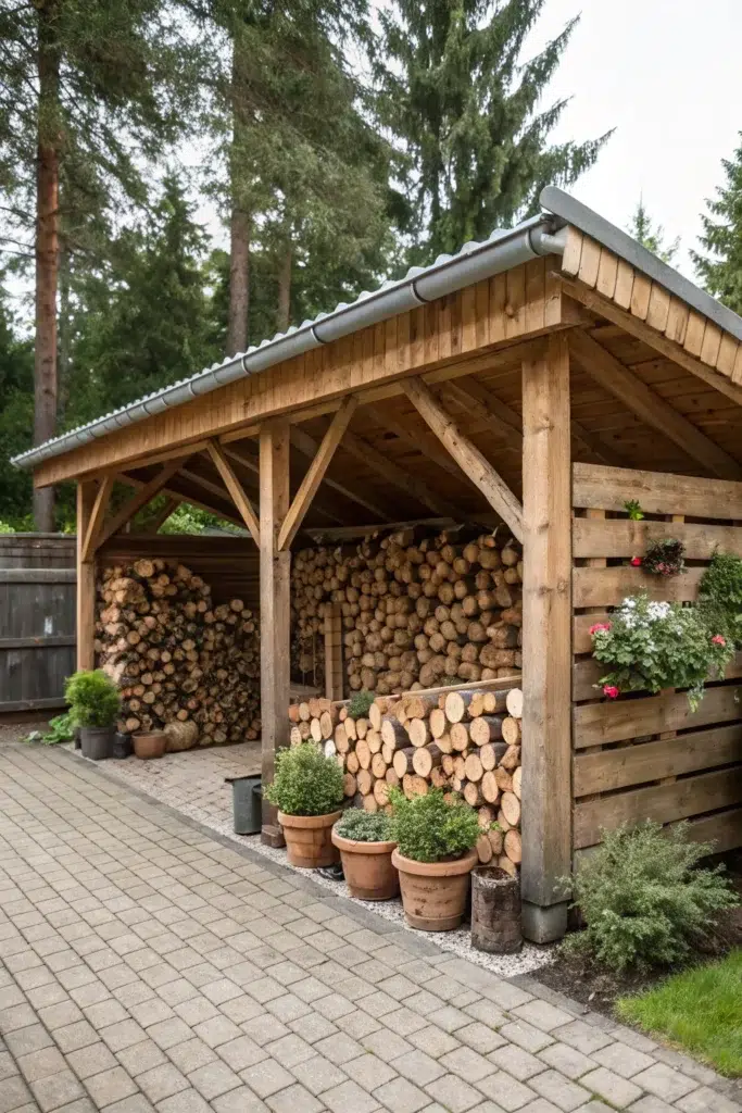 Chytré nápady na venkovní skladování palivového dřeva