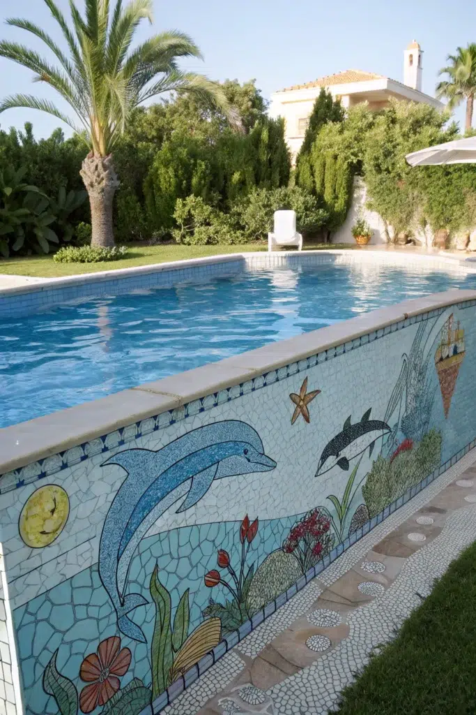 20 inspirativních nápadů na mozaiku do bazénu, které promění vaši zahradu v luxusní oázu