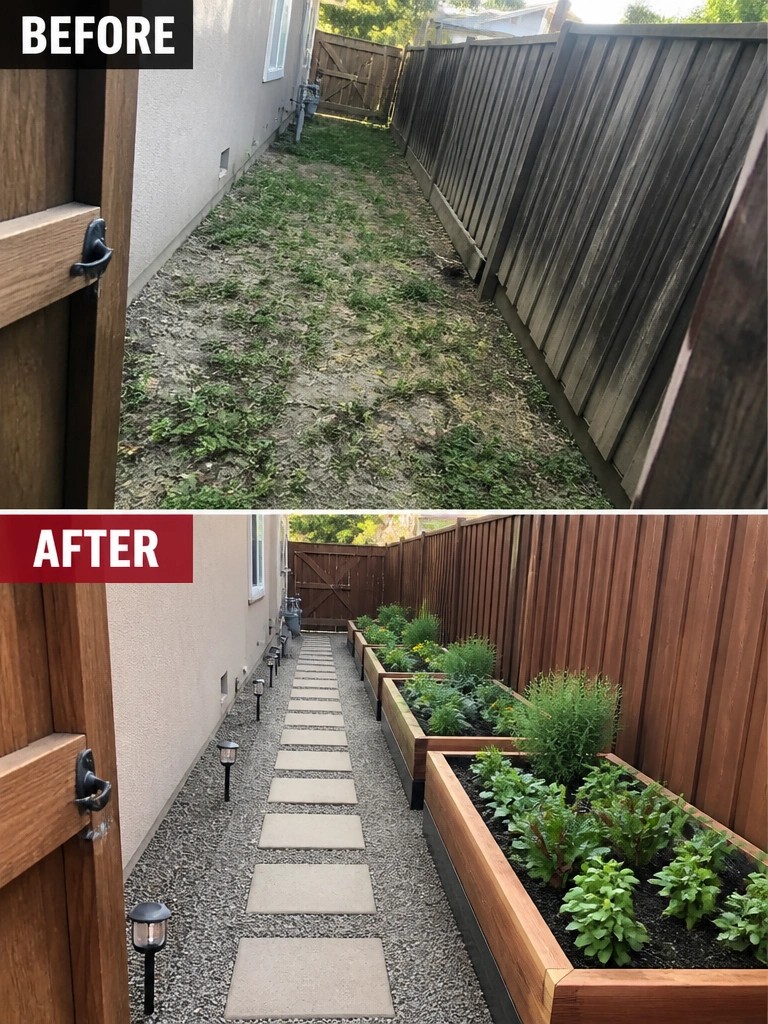 Inspirace PŘED a PO: krásnější zahrada díky cestičkám a záhonům