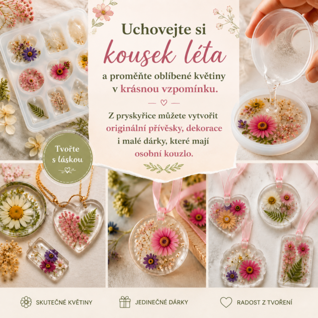 Zachyťte krásu květin navždy: Vytvořte si originální dekorace zalité do pryskyřice