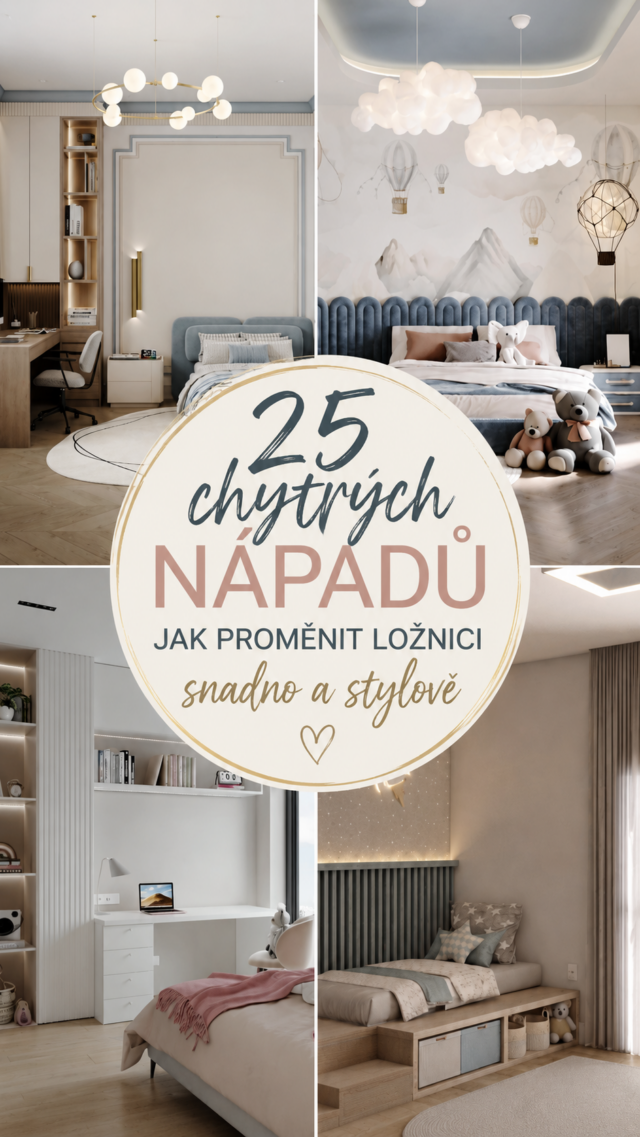 25 chytrých nápadů, jak proměnit ložnici snadno a stylově