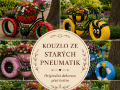 Zahrada plná barev: kreativní dekorace ze starých pneumatik