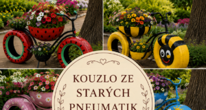 Zahrada plná barev: kreativní dekorace ze starých pneumatik
