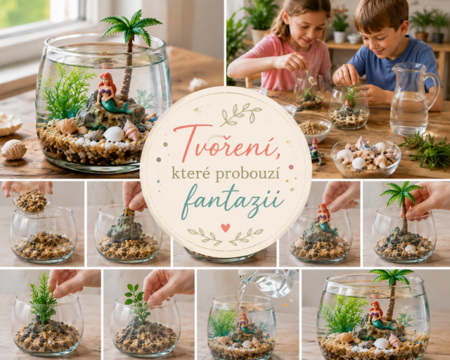 Kreativní tvoření pro celou rodinu: Mořské dekorace ve skleněné nádobě