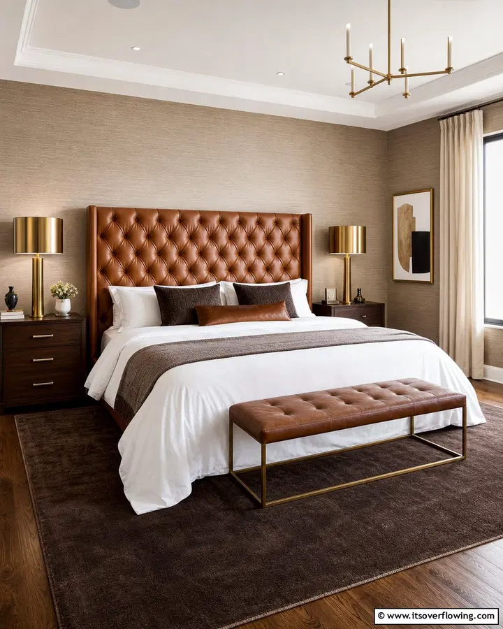 Hřejivá elegance: ložnice v přírodních hnědých tónech