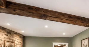 Inspirativní nápady na rustikální obývací pokoj v šalvějově zelené