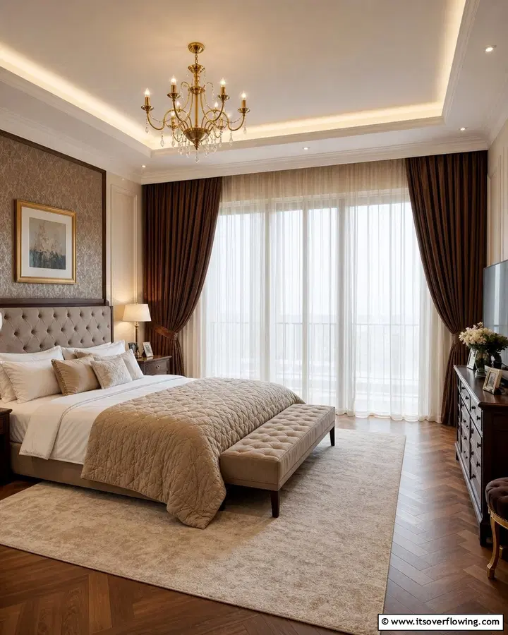 Hřejivá elegance: ložnice v přírodních hnědých tónech