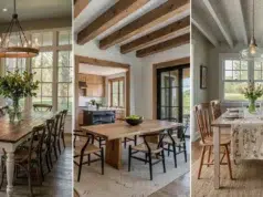 Moderní jídelna ve stylu farmhouse: originální nápady plné rustikálního kouzla