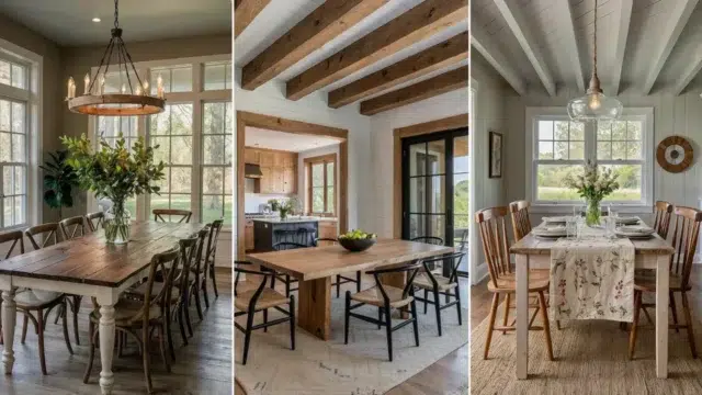 Moderní jídelna ve stylu farmhouse: originální nápady plné rustikálního kouzla Moderní jídelna ve stylu farmhouse: originální nápady plné rustikálního kouzla