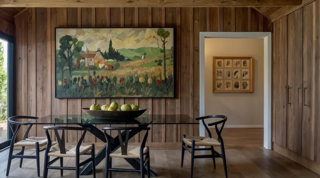Moderní jídelna ve stylu farmhouse: originální nápady plné rustikálního kouzla