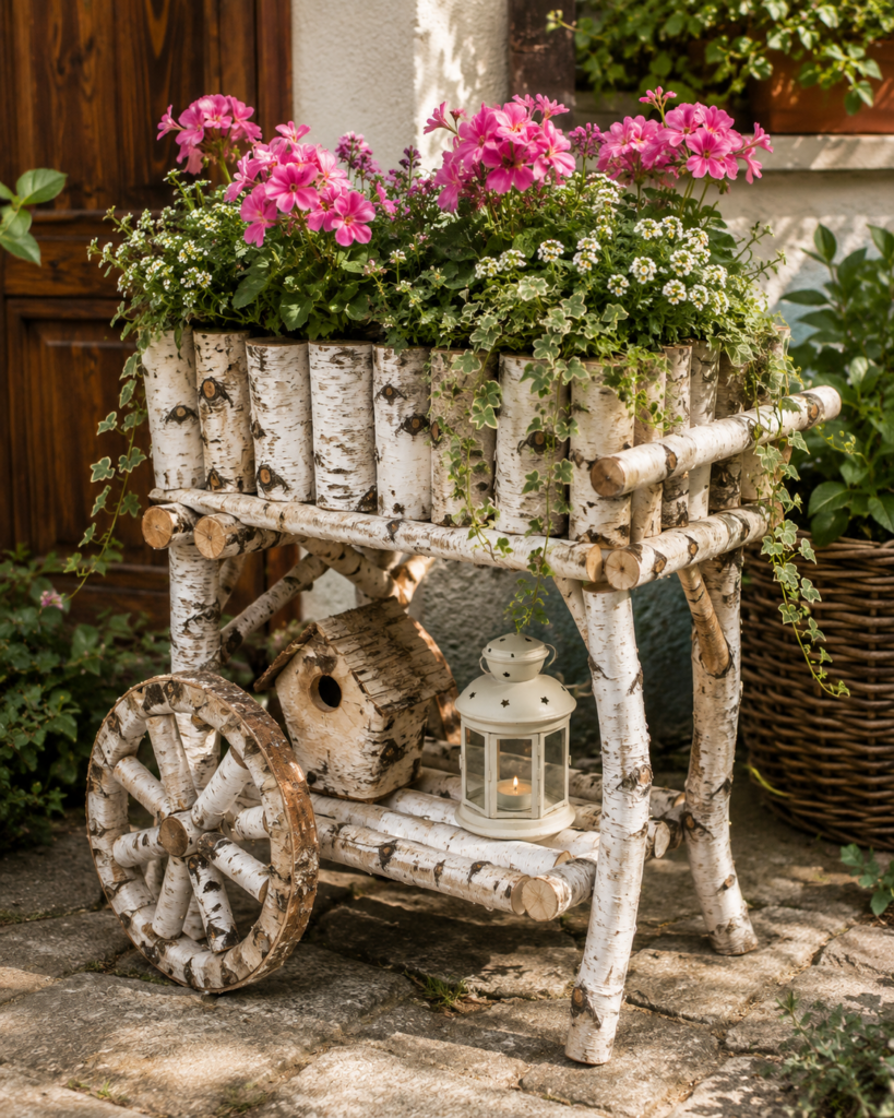 Březové dřevo v zahradě: krásné DIY dekorace, které si vyrobíte sami