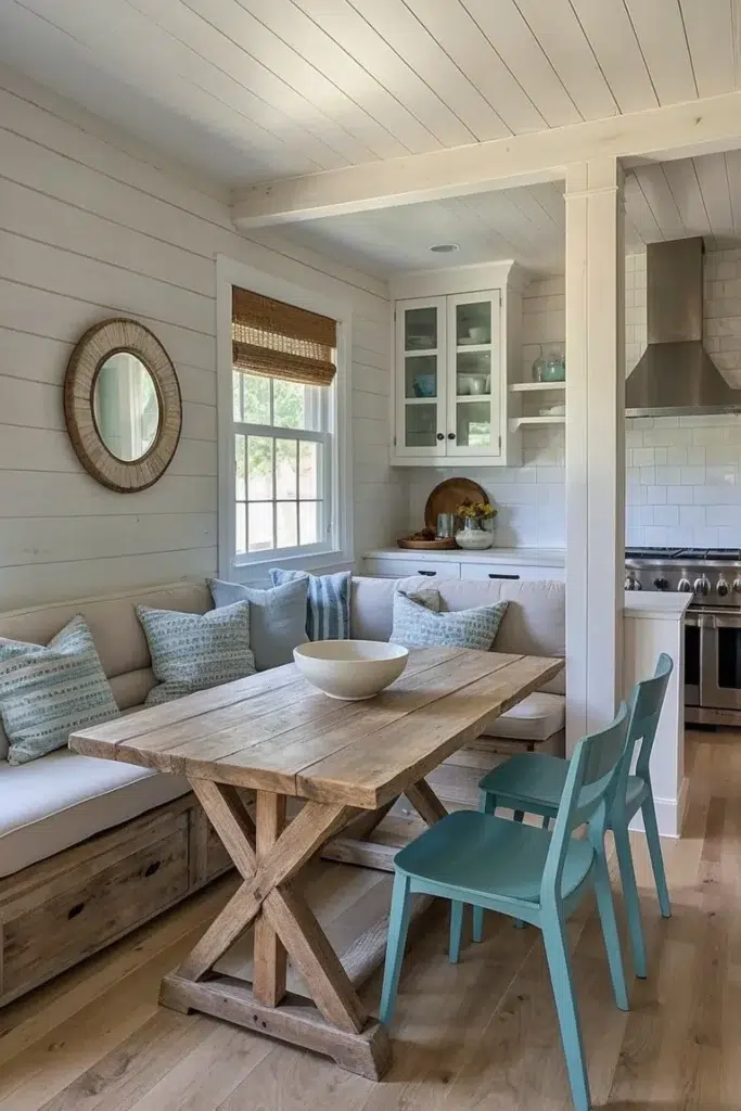 Moderní jídelna ve stylu farmhouse: originální nápady plné rustikálního kouzla