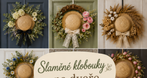 Slaměné klobouky jako dekorace na dveře – kreativní DIY inspirace pro každé roční období