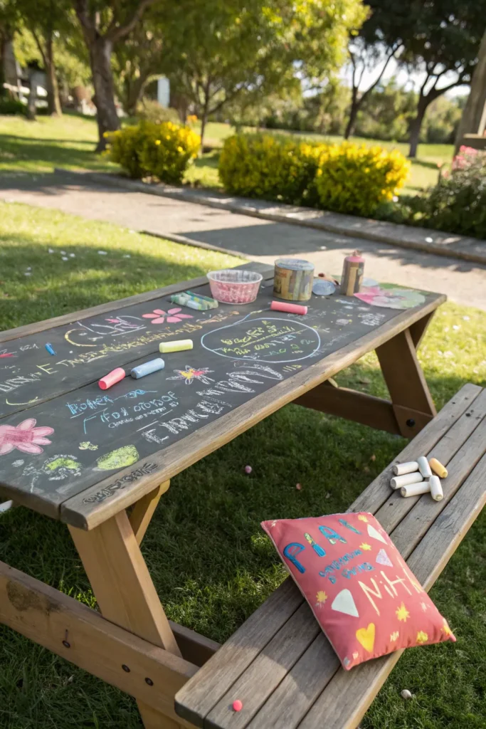 Barevný piknikový stůl: inspirace pro krásnější zahradu