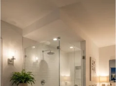 Inspirace pro sprchové kouty s polopříčkou, která opticky zvětšuje koupelnu
