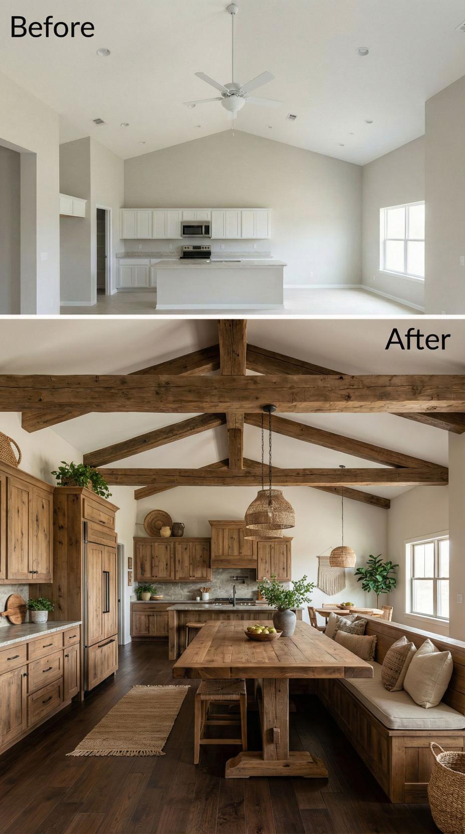 Kuchyně k nepoznání PŘED a PO z obyčejné na stylovou a nepřehlédnutelnou