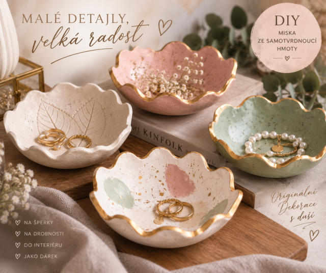 DIY miska ze samotvrdnoucí hmoty: originální dekorace na šperky i drobnosti