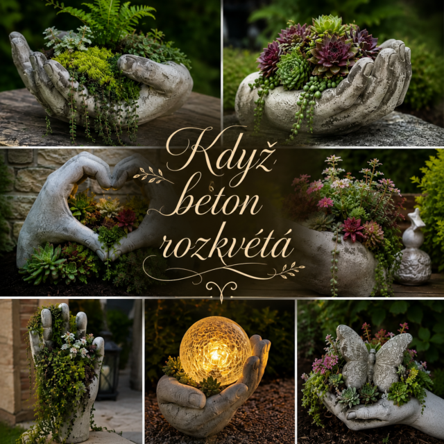 Když beton rozkvete: nápadité květináče, které si vyrobíte sami