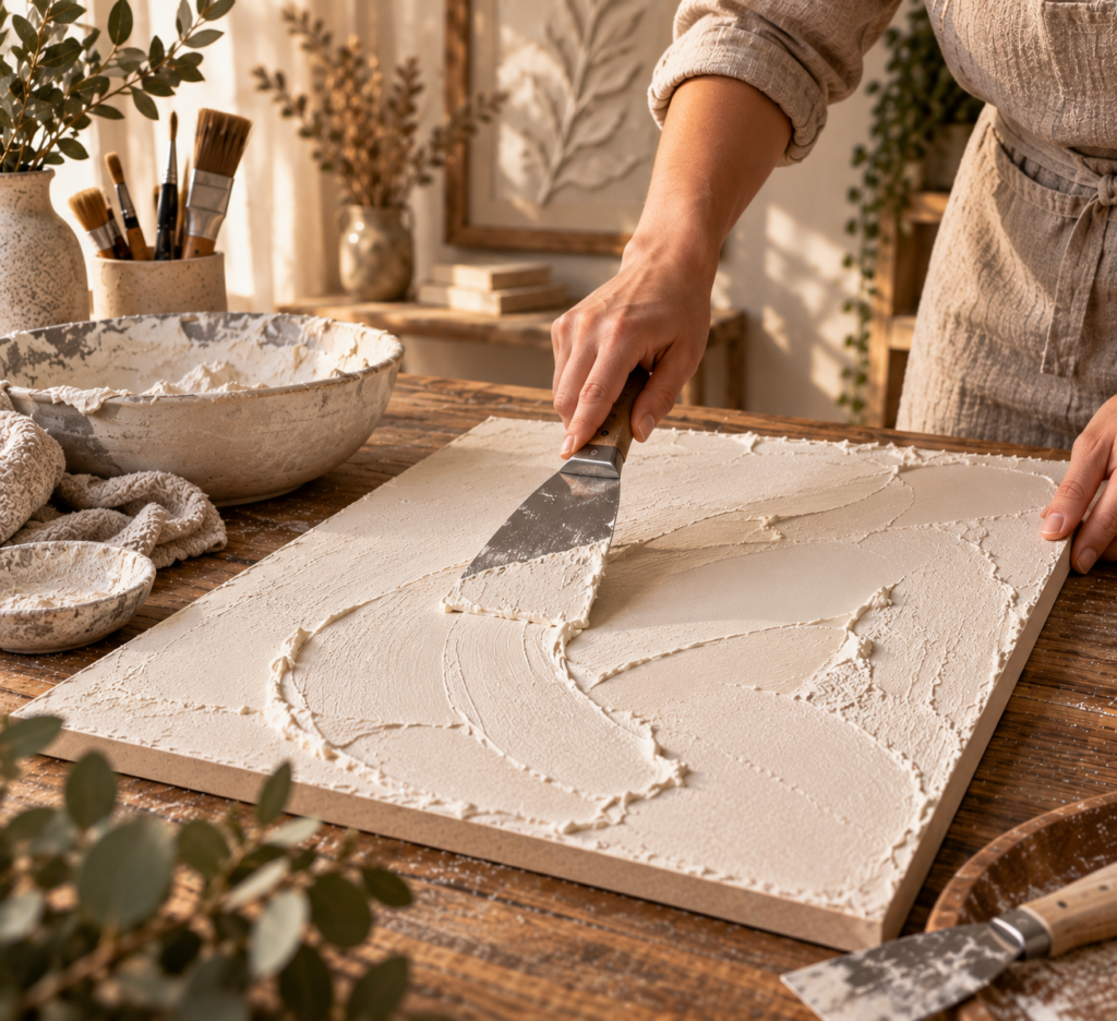 3D reliéfní obraz ze sádry: elegantní DIY dekorace, která promění prázdnou zeď