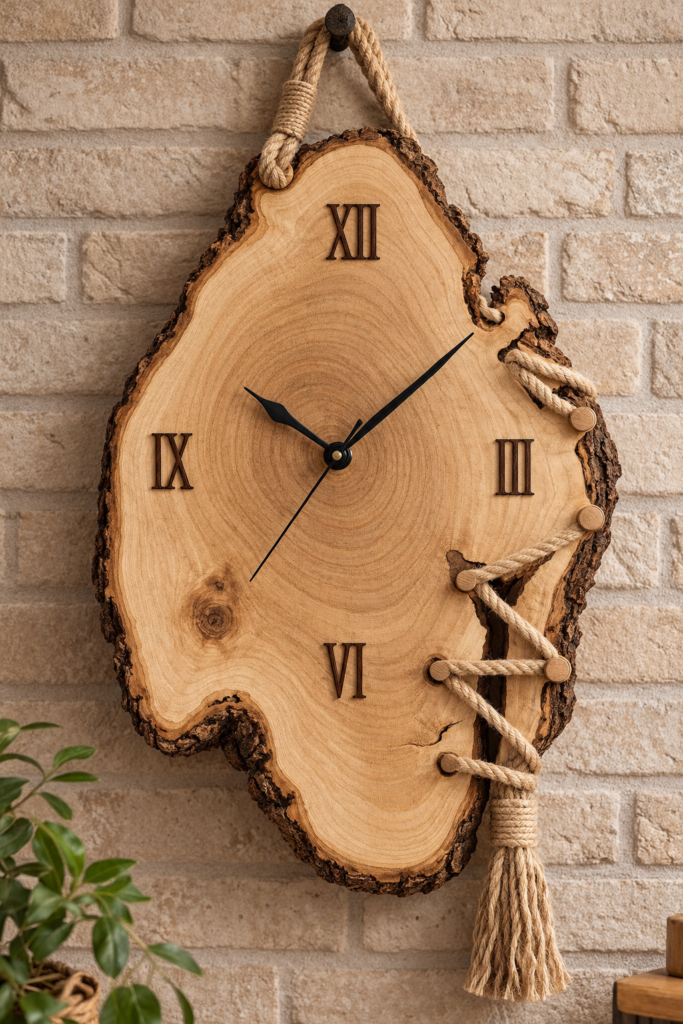 DIY originální dřevěné hodiny, které promění každý kus dřeva v jedinečný doplněk