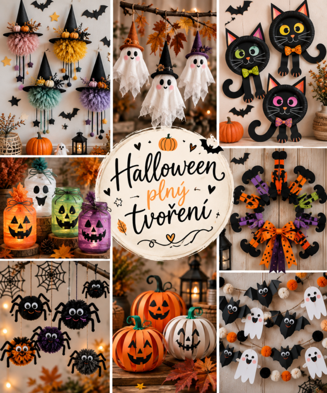 Halloweenské tvoření pro děti, které promění jednoduché nápady v kouzelné, veselé i trochu strašidelné dekorace