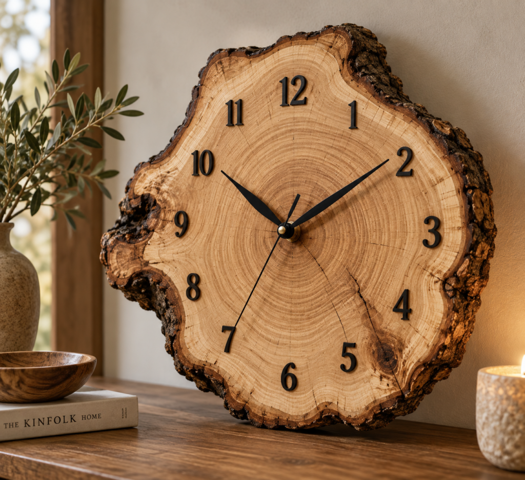 DIY originální dřevěné hodiny, které promění každý kus dřeva v jedinečný doplněk