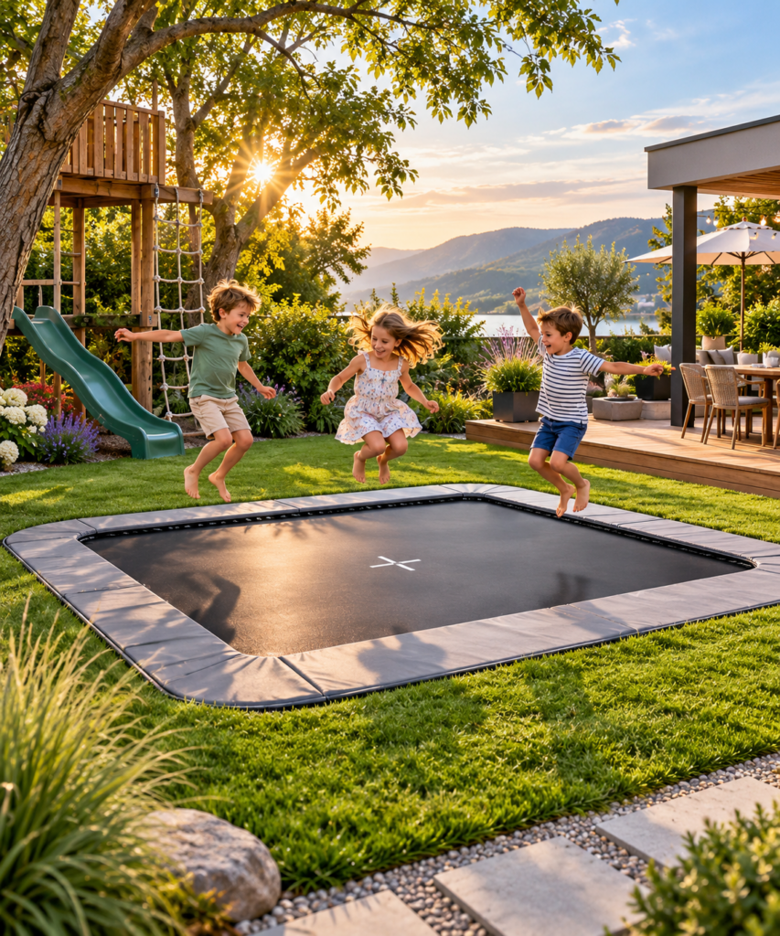Zahradní trampolíny, které překvapí svým designem i možnostmi využití