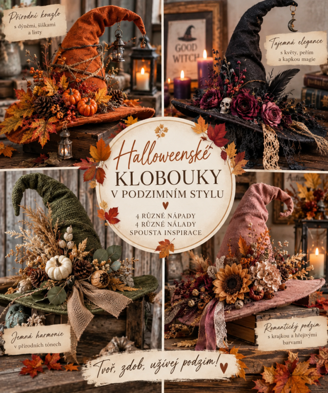 Čarodějnické klobouky jako podzimní dekorace: kouzelné DIY inspirace