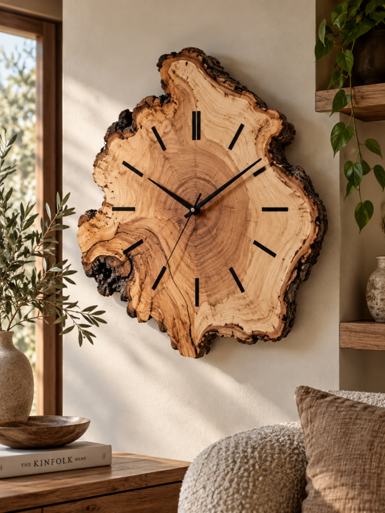 DIY originální dřevěné hodiny, které promění každý kus dřeva v jedinečný doplněk
