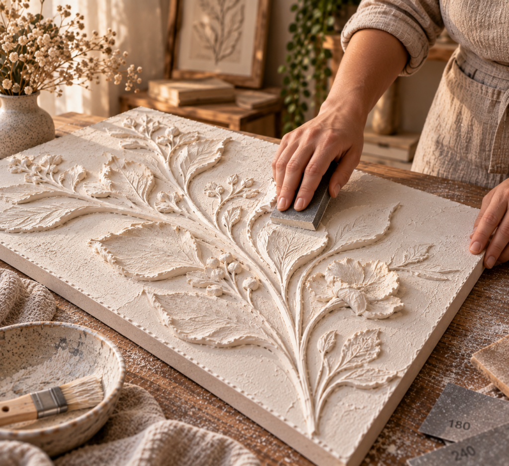 3D reliéfní obraz ze sádry: elegantní DIY dekorace, která promění prázdnou zeď