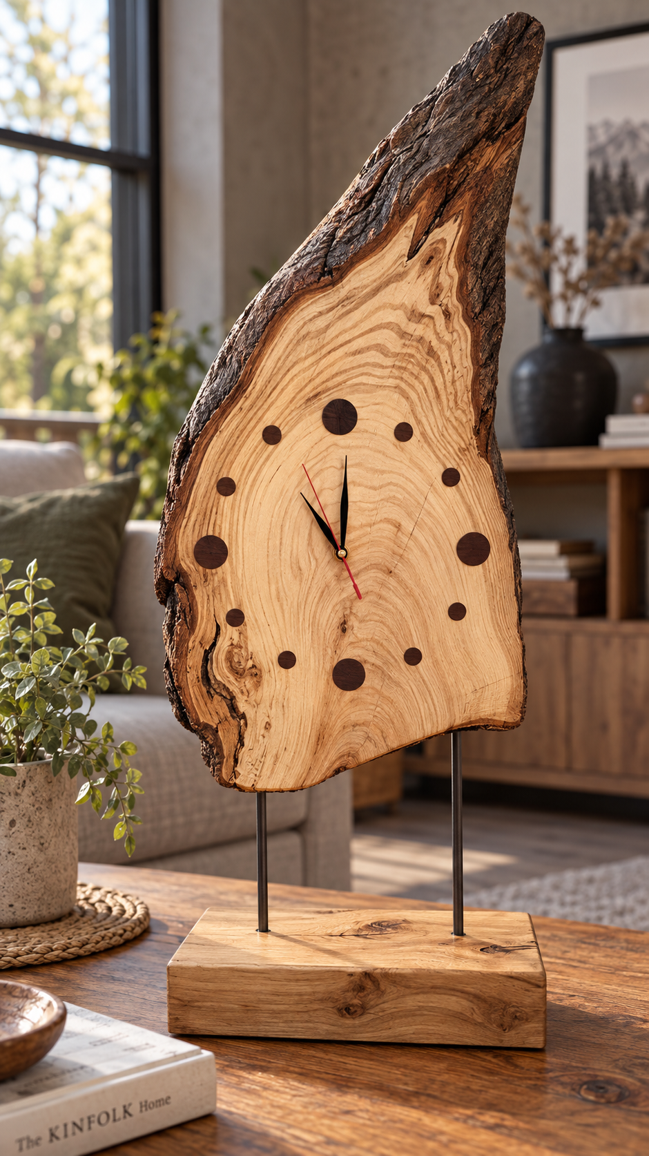 DIY originální dřevěné hodiny, které promění každý kus dřeva v jedinečný doplněk