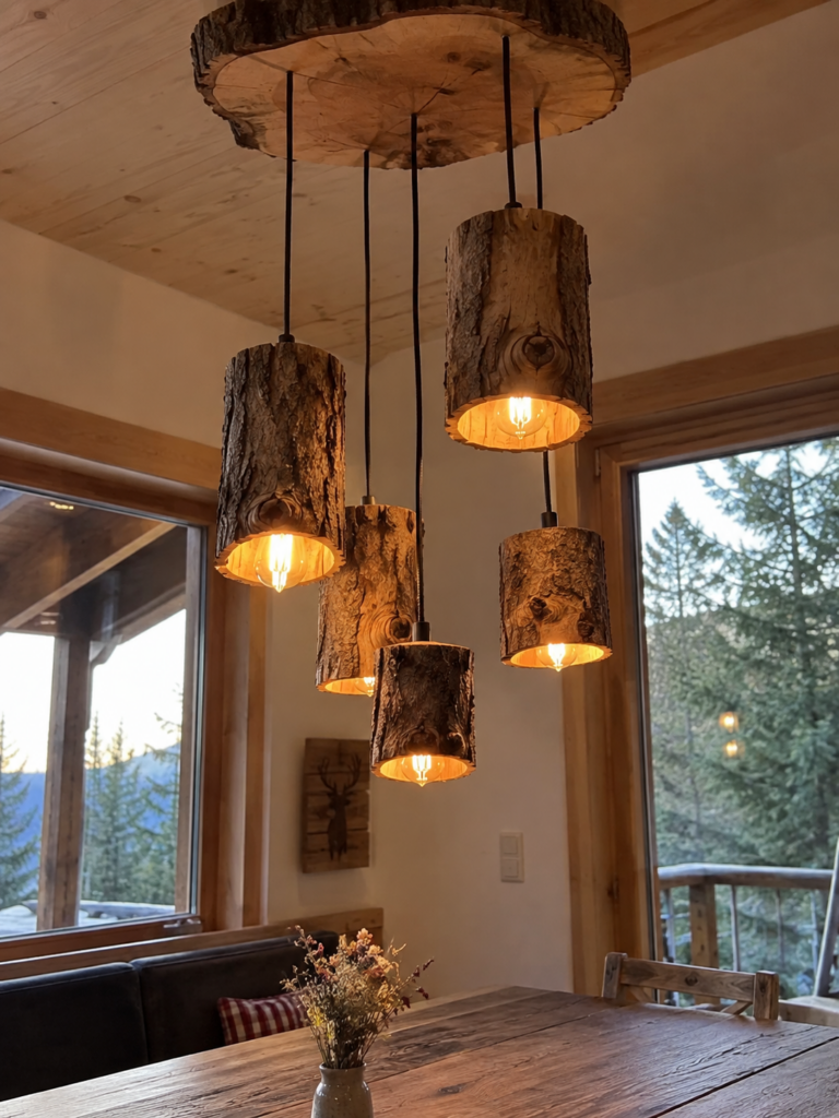 DIY svítidla ze dřeva, která promění váš domov v útulné místo