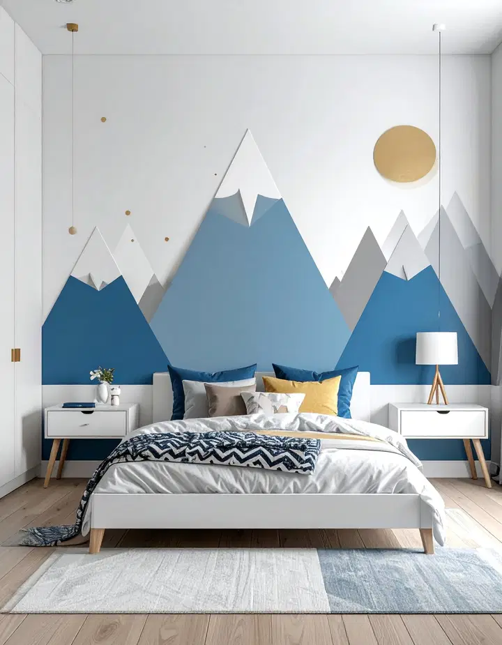 Inspirace pro dětský pokoj: výrazná stěna plná barev a fantazie