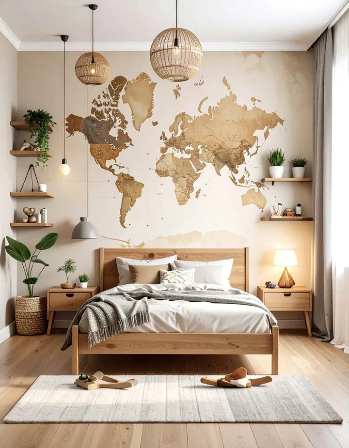 Inspirace pro dětský pokoj: výrazná stěna plná barev a fantazie