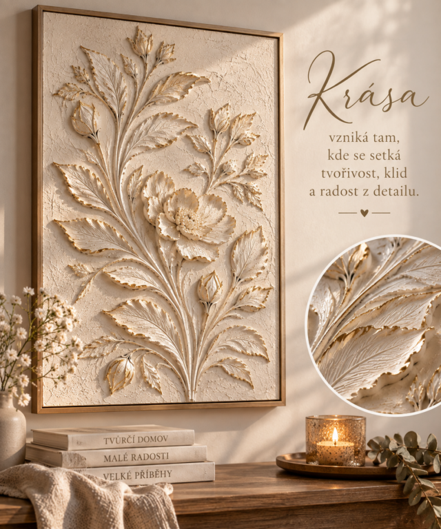 3D reliéfní obraz ze sádry: elegantní DIY dekorace, která promění prázdnou zeď