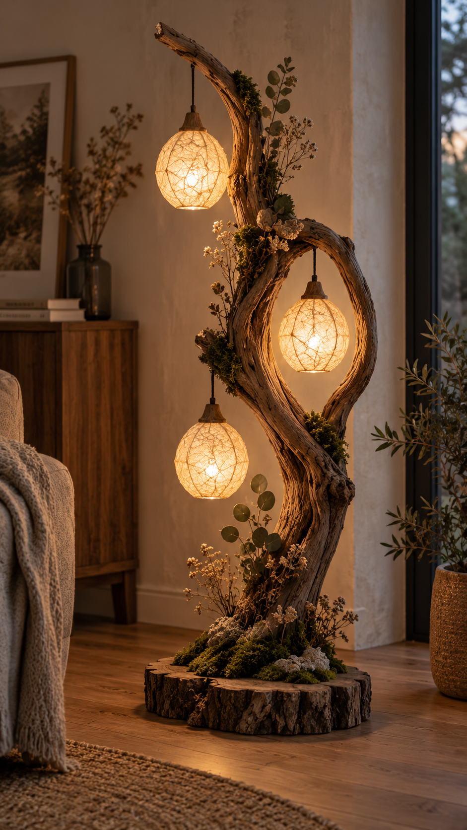 DIY svítidla ze dřeva, která promění váš domov v útulné místo