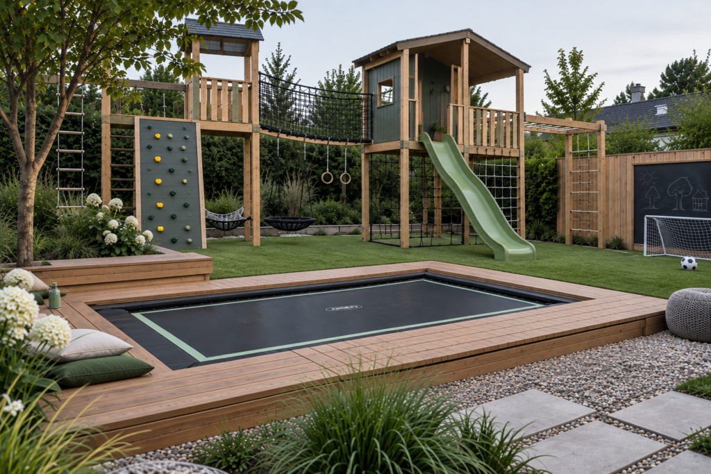 Zahradní trampolíny, které překvapí svým designem i možnostmi využití