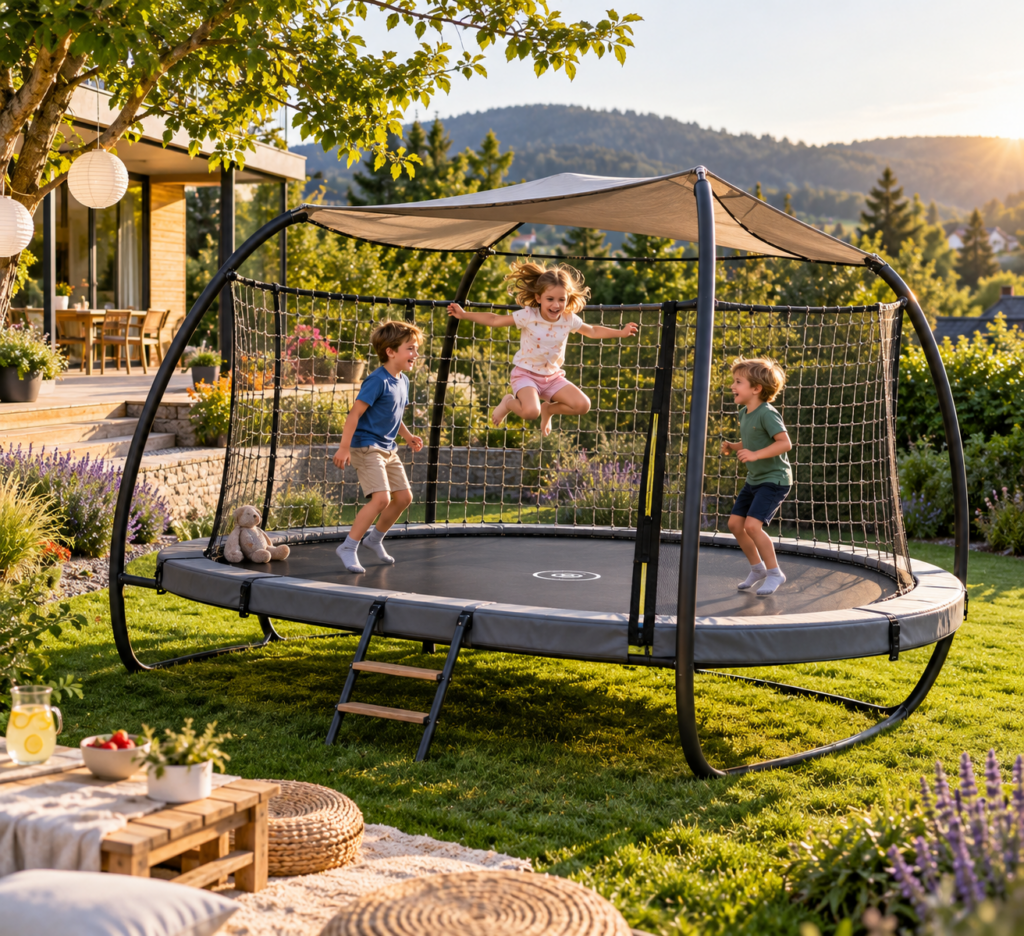 Zahradní trampolíny, které překvapí svým designem i možnostmi využití