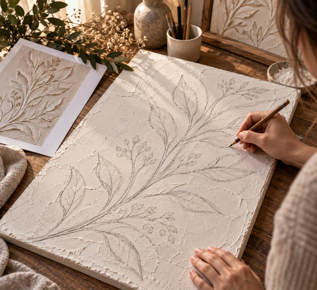 3D reliéfní obraz ze sádry: elegantní DIY dekorace, která promění prázdnou zeď