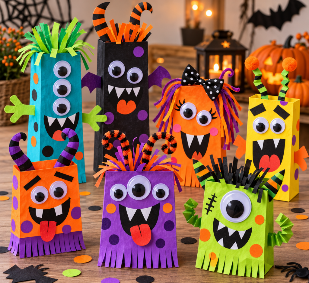 Halloweenské tvoření pro děti, které promění jednoduché nápady v kouzelné, veselé i trochu strašidelné dekorace