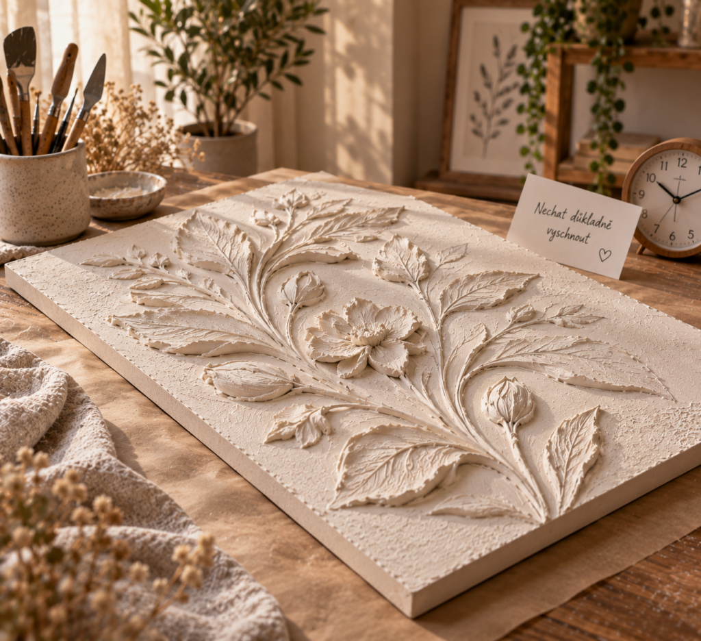 3D reliéfní obraz ze sádry: elegantní DIY dekorace, která promění prázdnou zeď
