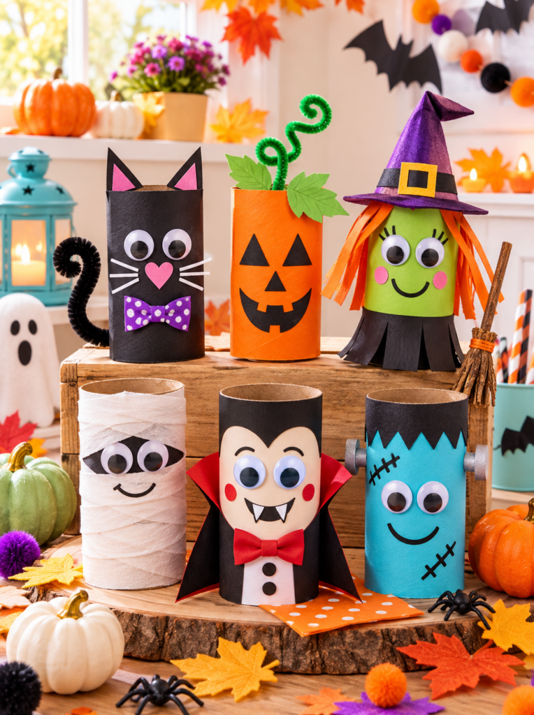 Halloweenské tvoření pro děti, které promění jednoduché nápady v kouzelné, veselé i trochu strašidelné dekorace