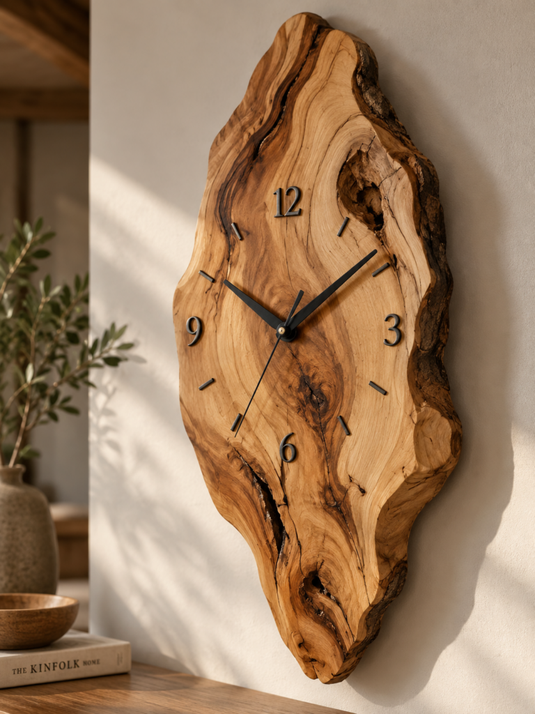 DIY originální dřevěné hodiny, které promění každý kus dřeva v jedinečný doplněk