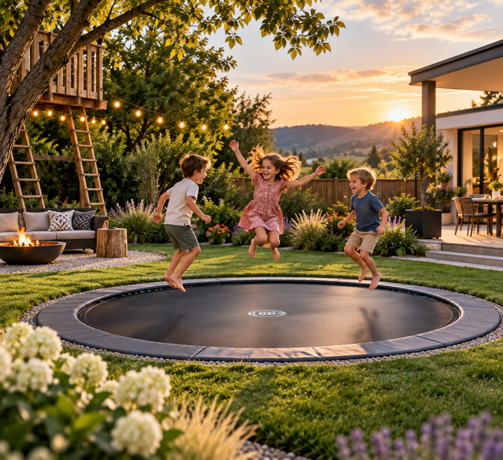 Zahradní trampolíny, které překvapí svým designem i možnostmi využití