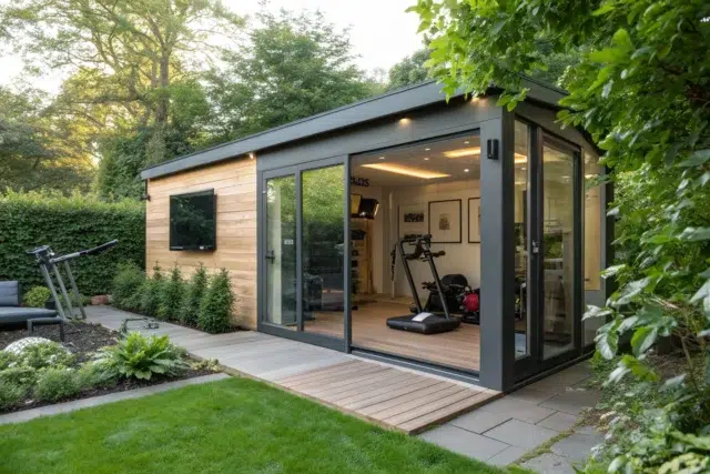 Inspirace pro vysněnou zahradní posilovnu, která spojuje pohodlí, soukromí a moderní design