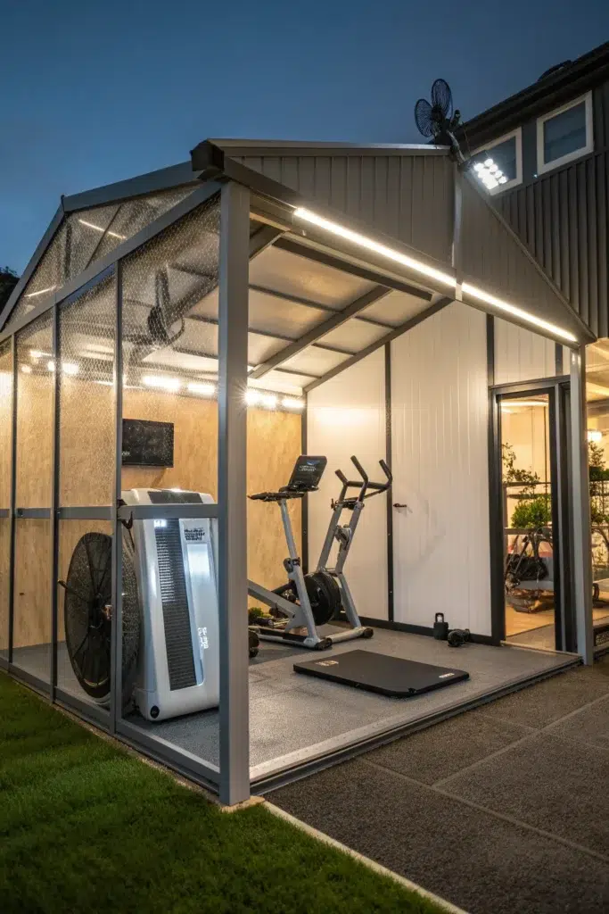 Inspirace pro vysněnou zahradní posilovnu, která spojuje pohodlí, soukromí a moderní design