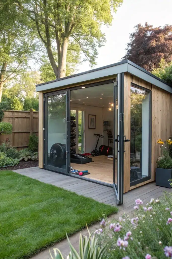 Inspirace pro vysněnou zahradní posilovnu, která spojuje pohodlí, soukromí a moderní design