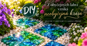 DIY zahradní dekorativní dlaždice z recyklovaných plastových lahví