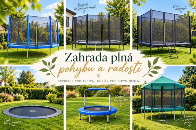 Zahradní trampolíny, které překvapí svým designem i možnostmi využití
