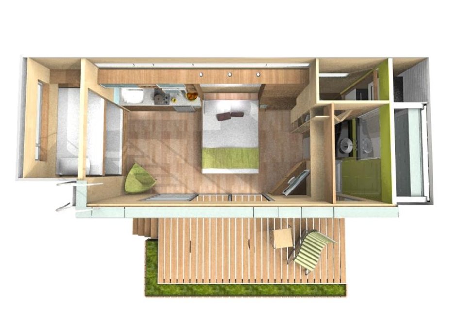 Casa Cúbica: elegantní kontejnerový mini dům pro moderní bydlení